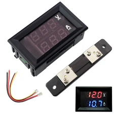 DC 100V 10A 50A 100A LED Digital Voltmeter Ammeter Ampere Voltage Panel Meter