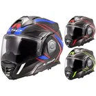 LS2 Advant X Carbon Future II 2 FF901 Flip-Up Helmet With Sun Visor