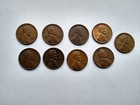 Lot Of 9 Lincoln Wheat Pennies: 1940, 42, 44, 48, 50, 56, 58  — photo 1