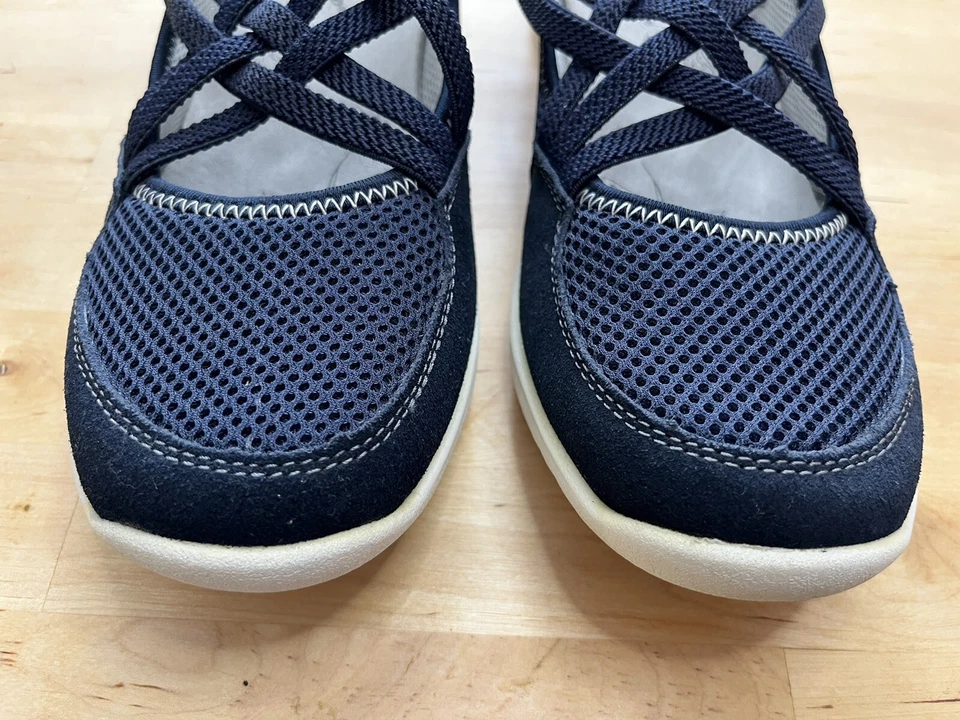 Spring Step Women’s Marilena Casual Shoes Navy Mesh Suede Mary Jane Sz 41 9.5/10 - Image 3 of 4