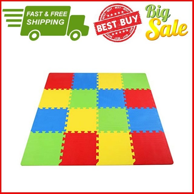 balancefrom kid's puzzle exercise play mat with eva foam interlocking tiles