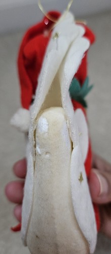 Ornement de Noël vintage lutin lutin colombe équestre floqué mousse de polystyrène floquée - Photo 10/15