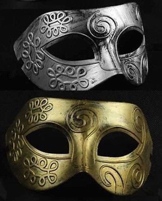 Wahl zwischen Gold oder Silber römisch griechisch Herren Erwachsene Maskerade Soldat Maske