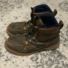 Tony Lama Conductor Composite Toe Nubuck Brown Safety Boots Men's 9.5 D TW3410