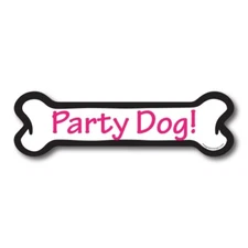 Party Dog! Dog Bone Car Magnet By Magnet Me Up 2x7" Dog Bone Auto Truck