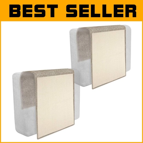 Versatile Cat Scratch Mats - 2 Pack Sisal Furniture Protectors for Any Surface