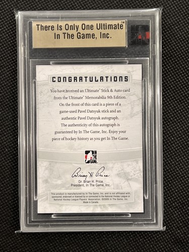 2008-09 Pavel Datsyuk ITG Ultimate Memorabilia Autographs #16 1/24 - Picture 3 of 3