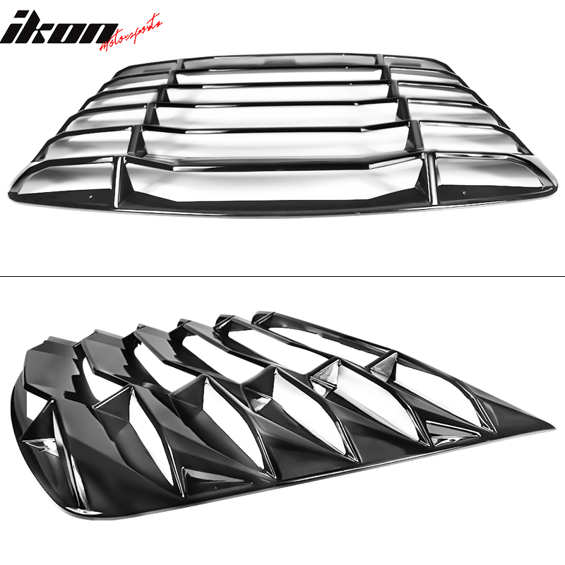 AUTOSTORE ガラスパネル LS-2007-2017スモークバイザー30% Fits 03-08 Nissan 350Z IKON Style Rear Window Louver Sun Shade ABS
