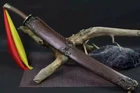 Sharp Chinese Kung Fu Sword Qing Dynasty Dao Damascus Folded Steel Broadsword