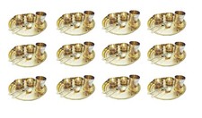 Brass Dinner Set, Elegant Handcrafted Brass Tableware for Luxurious Dining Set