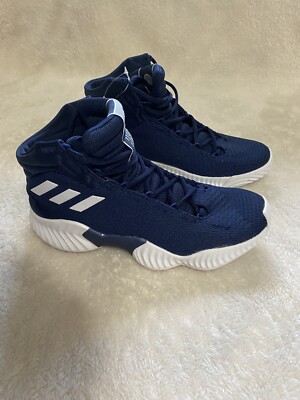 Adidas Mens Pro Bounce 2018 AH2666 Blue White Basketball Shoes
