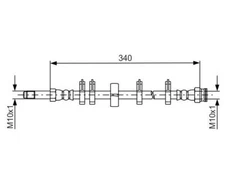 Brake hose Bosch 1987481667 for Iveco Daily IV box