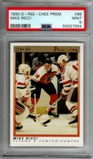 1990-91 O-PEE-CHEE PREMIER MIKE RICCI ROOKIE PSA 9 OPC #96 RC MINT