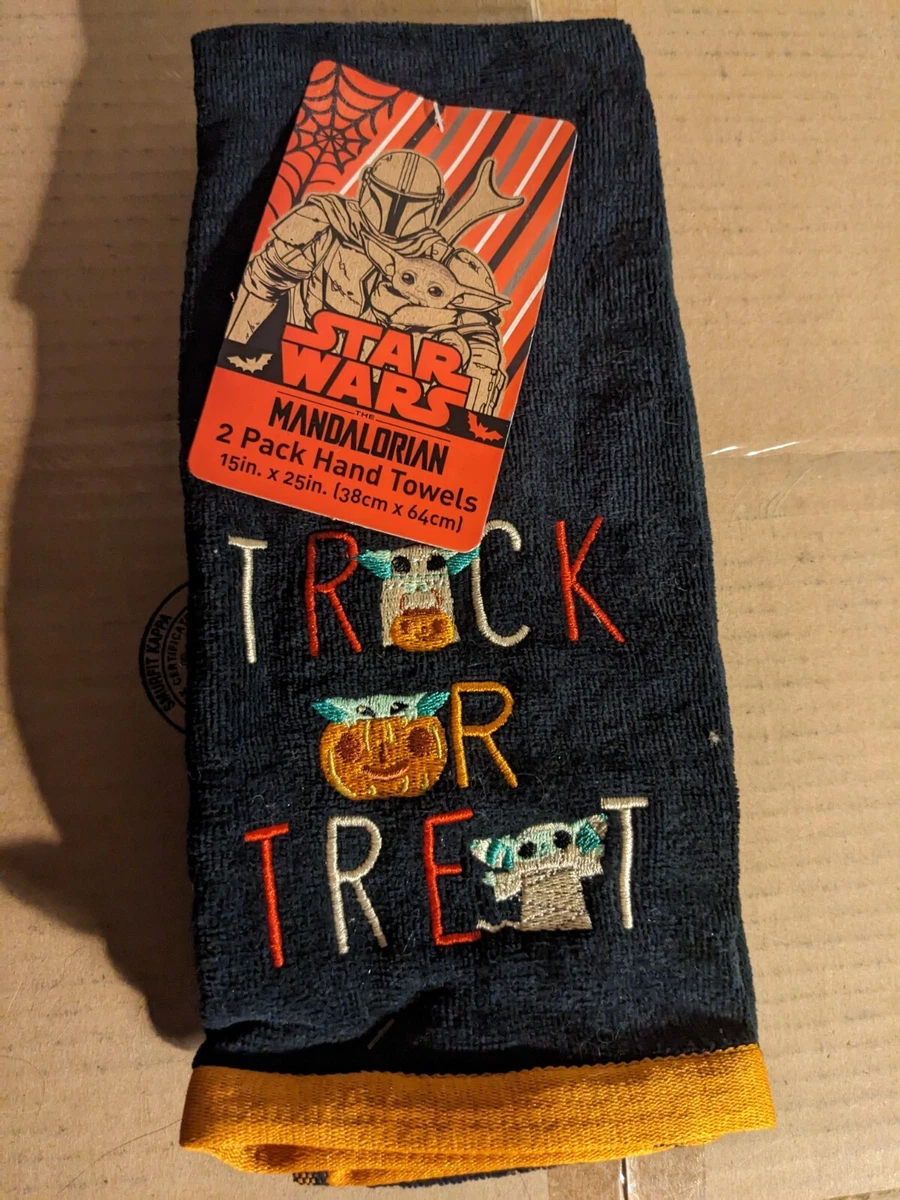 Star Wars Mandalorian HALLOWEEN Hand Towels - Baby Yoda Grogu NEW WITH TAG NWT