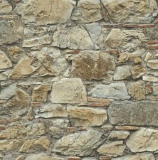 Wallpaper Faux Natural Rock Stone Wall  SMOOTH, Not textured. 56 sq ft
