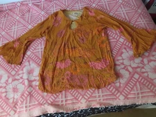 Nine Lives Bazaar floral Blouse viscose sz 10