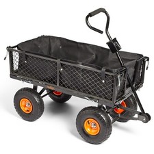 VonHaus Garden Cart Trolley Trailer Truck Heavy Duty Steel 350kg Weight Limit