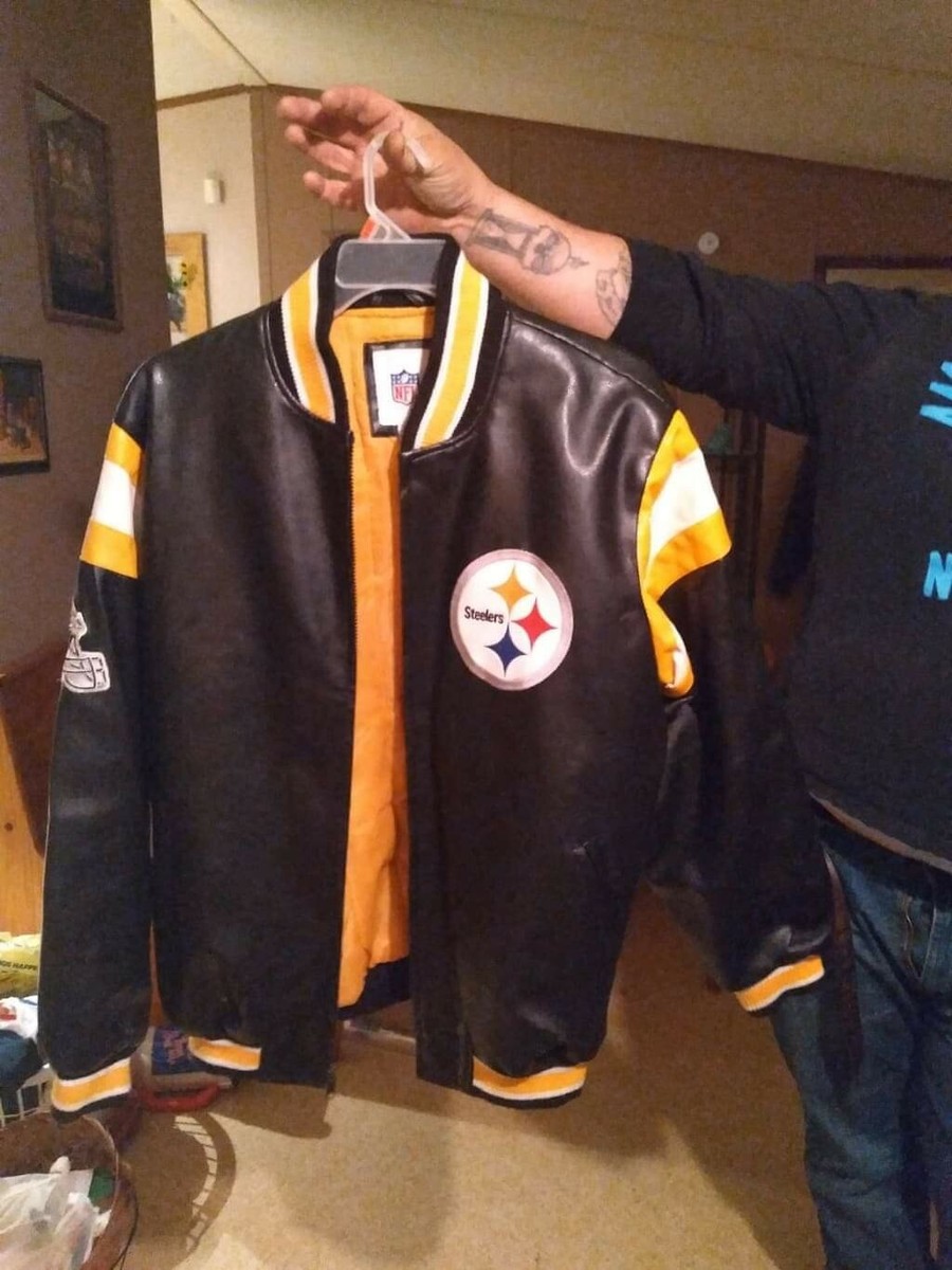 Vintage Rare NFL Pittsburgh Steelers leather jacket L | eBay Vintage Rare NFL Pittsburgh Steelers leather jacket L | eBay