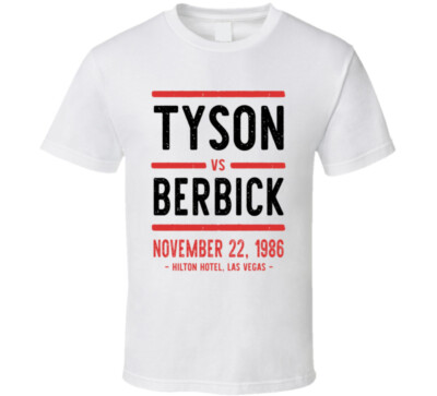 Tyson Vs Berbick November 22 1986 Hilton Hotel Las Vegas Boxing T Shirt