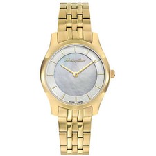Mathey Tissot Women's Watch Tacy White MOP Dial Yellow Gold Bracelet D949PYI