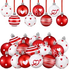 Libima 40 Pcs Valentine's Day Hanging Ball Ornaments Plastic Tree Decorations...