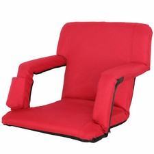 Stadium Seat for Bleachers or Benches Portable Reclining Stadium Seat Red