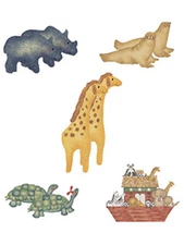 Noahs Ark Animals Country Noah 25 Wallies Decal Stickers Nursery Wallpaper Walls