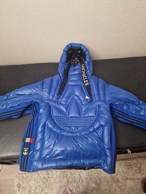 Moncler x Adidas Genius XL Jacket Men's Blue Puffer Coat with Hood