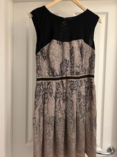 GUESS Cocktail Dress In Animal Print with Stretchy Mesh Top. Size 8-10 - VGC.