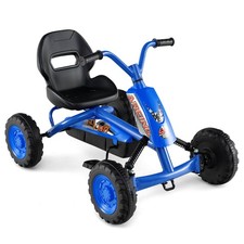 Go Kart for Kids 4 Wheel Toddler Ride On Pedal Car w/ Steering Handlebars
