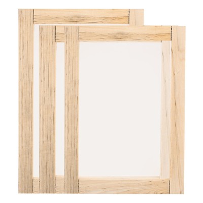 2er Set Siebdruck Rahmen Set 27x18cm 20x22cm 36x24cm Holz120 Gitter