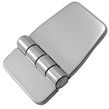 A4 stainless steel covered hinge. Type 2. Concealed fixings. Great for boats