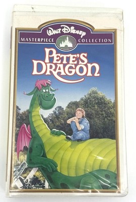 Vintage Pete's Dragon VHS Walt Disney Masterpiece Collection Clamshell 128 Min
