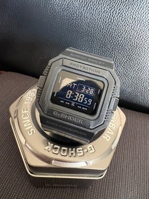 CASIO G-SHOCK DW-D5500BB Digital Black Watch Shock Resistant Used from Japan