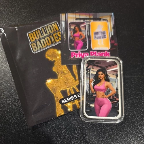 Bullion Baddies S 6 Bougie Baddies Priya Plank Nice Version 1 oz Silver Bar