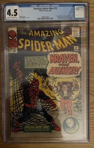Amazing Spider-Man # 15 CGC 4.5 COW Pgs 1st App of Kraven The Hunter