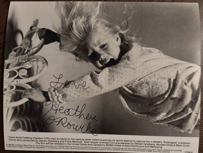 Heather O'rourke , Signed Autographed , 8 X 10 BxW Photo Poltergeist ...