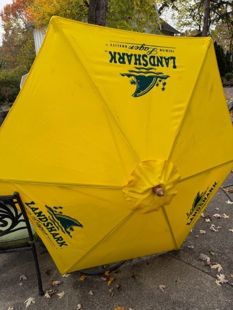 LANDSHARK ISLAND STYLE LAGER 7 pies CERVEZA PATIO SOMBRILLA ESTILO MERCADO NUEVO ENORME Foto 2 de 4