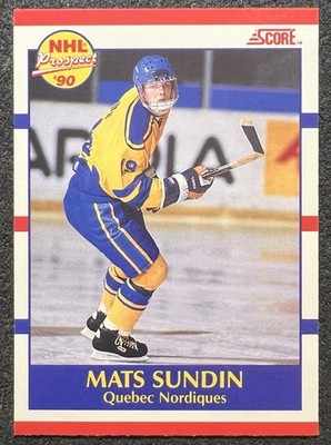 1990/91 SCORE NHL PROSPECT MATS SUNDIN (QUEBEC NORDIQUES) #398 NM/MT