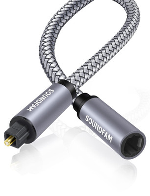 Optical Extension Cable 3Ft/1M, Toslink Optical Cable Male to Female Hi-Fi