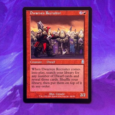 Dwarven Recruiter 186 ODY Odyssey MTG Magic Karte Red Dwarf Zwerge LOTR Hobbit