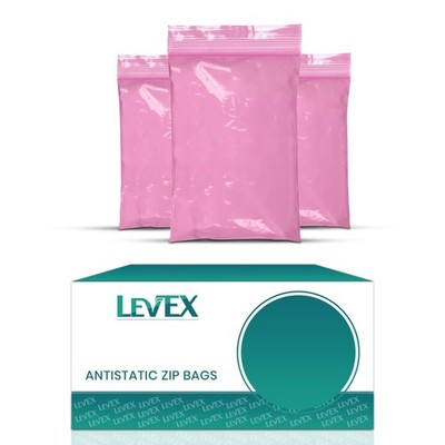 Antistatic Pink 4-Mil Zip Seal HEAVY-DUTY Static Reclosable Top Lock Bags