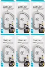 Nite Ize SlideLock Stainless Steel Carabiner 3 - Stainless 6-Pack