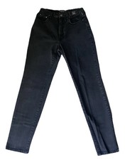 Vintage Versace Jeans Couture Women's Black High Waisted Denim Jeans 26 W 30 L