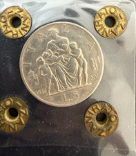 Moneta Regno d'Italia Vittorio Emanuele III 5 Lire Fecondità Anno 1937 Rara