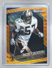 Rickey Jackson 2025 Panini Prizm Black #95 Orange Wave /60