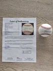 Hank Aaron Autographed Baseball With JSA Letter Of Authentication Certification