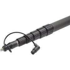 K-Tek KP9CCR 9' KlassicPro Graphite Boompole with XLR Coiled Cable  Side Exit