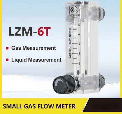 Flow Meter LZM-6T Acrylic Gas Float Rotameter Adjustable Low Liquid Adjustable