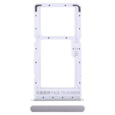 For Xiaomi Redmi 13 4G Plastic Tray Holder SIM SD Card Tray Silver